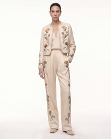 Calla Lily Printed Jacket - Ivory