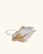 Conch Shape Faux Crystal Clutch - Gold