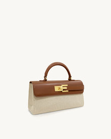 Keyla Top Handbag - Brown Canvas