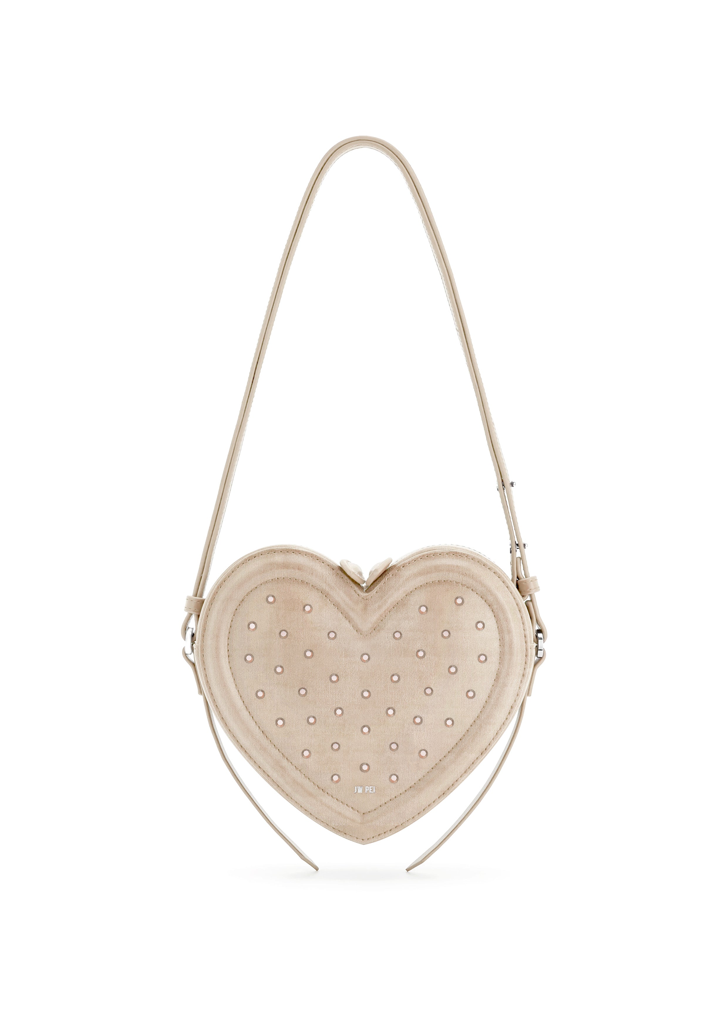 JW PEI Arlene ハートシェイプのバッグ Arlene Velvet Heart Shaped Bag - Green | JW PEI