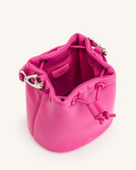 Yulia Padded Bucket Bag - Bright Pink