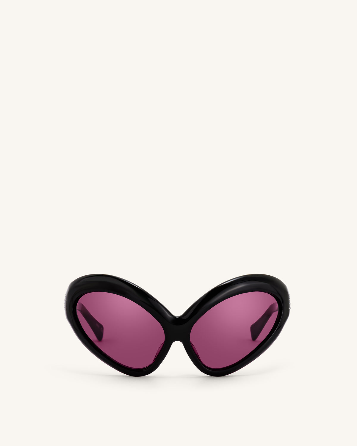 Tous Black Cat-Eye Sunglasses with Hot Pink Case and Pouch Black Narrow Acetate Cat-Eye Tinted Sunglasses with Pink  main image 3