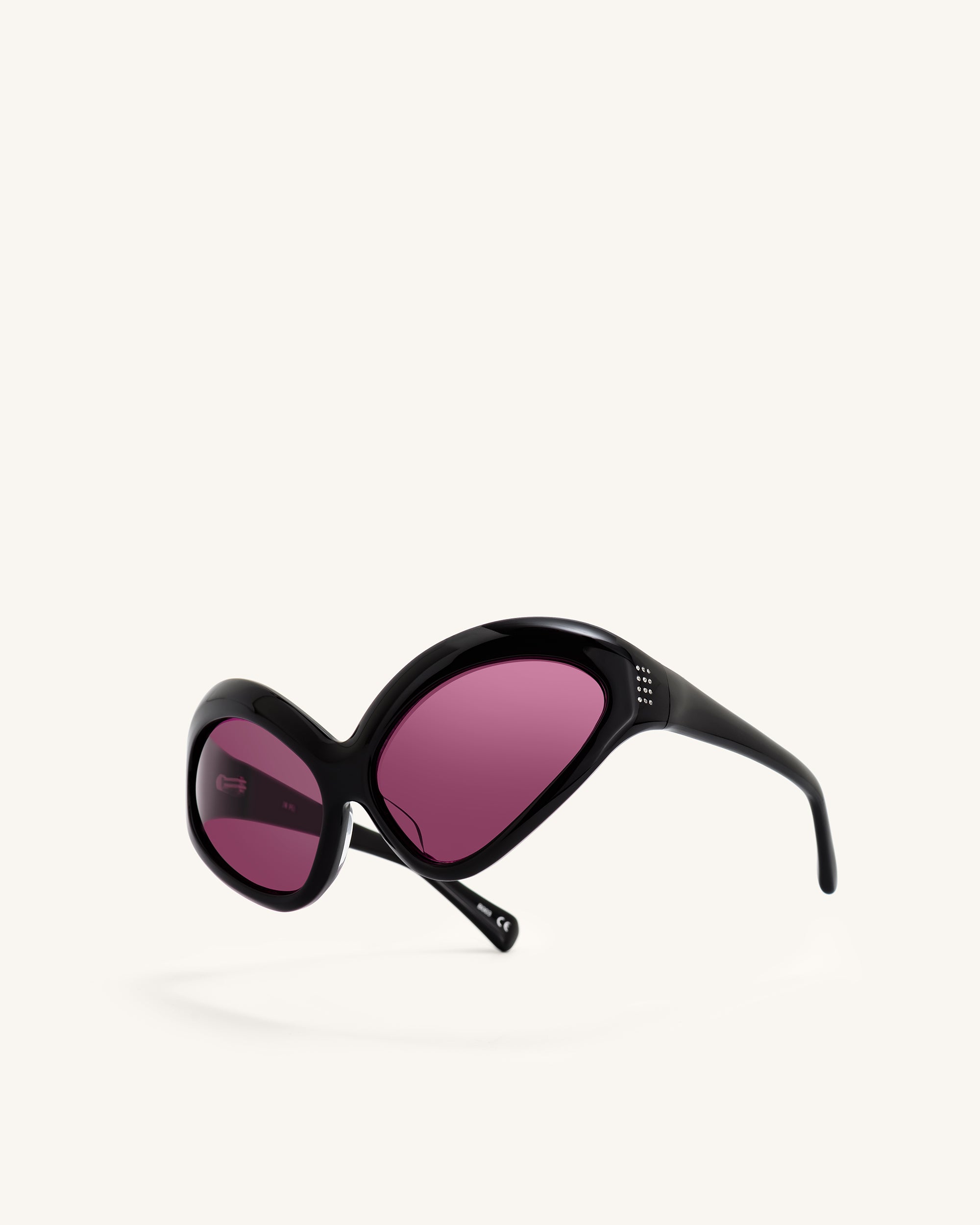 Quorra Cateye Sunglasses - Black | JW PEI