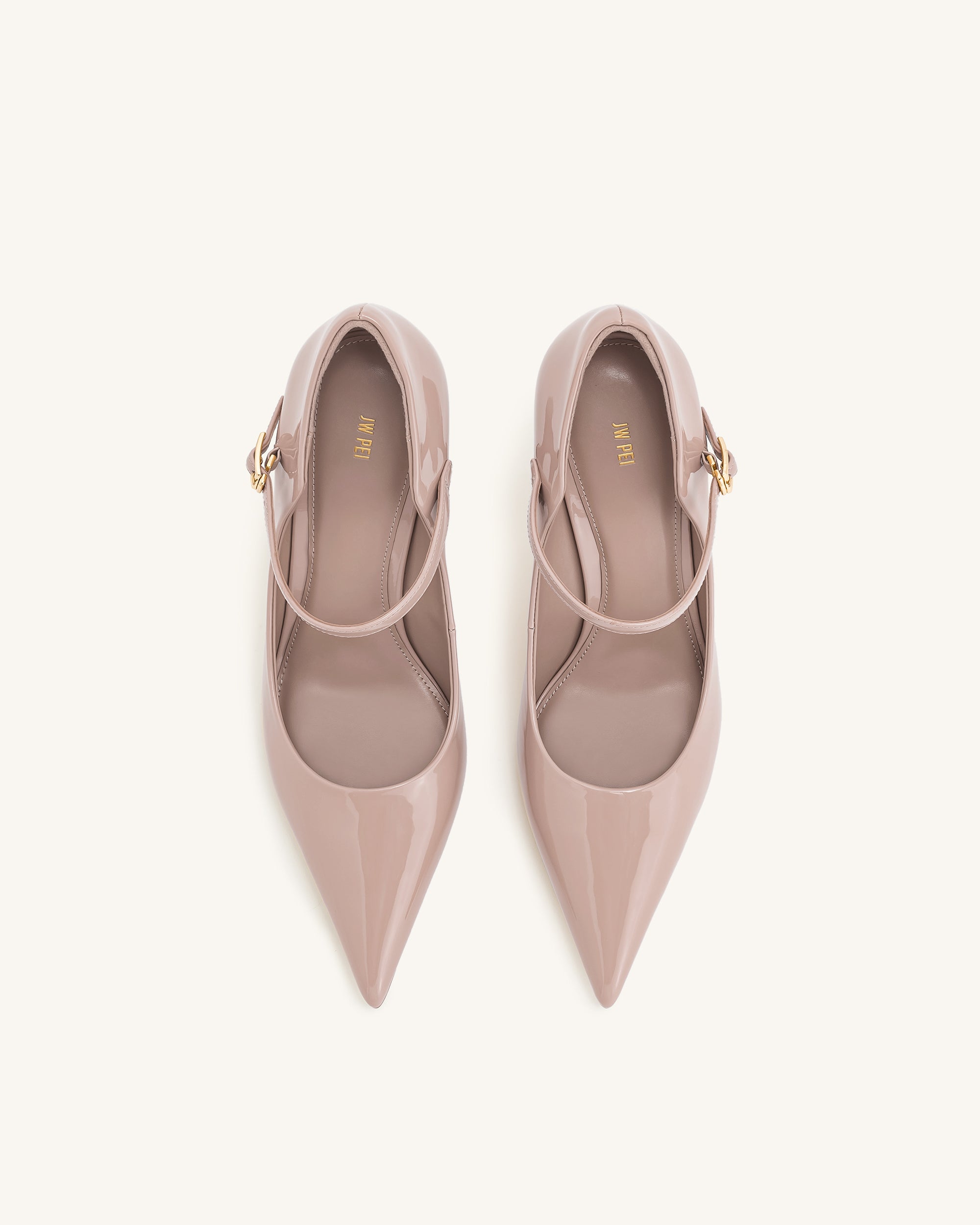 Thalina Patent Leather Pumps - Dusty Pink