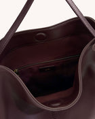 Nina Metal Charm Hobo Bag - Burgundy