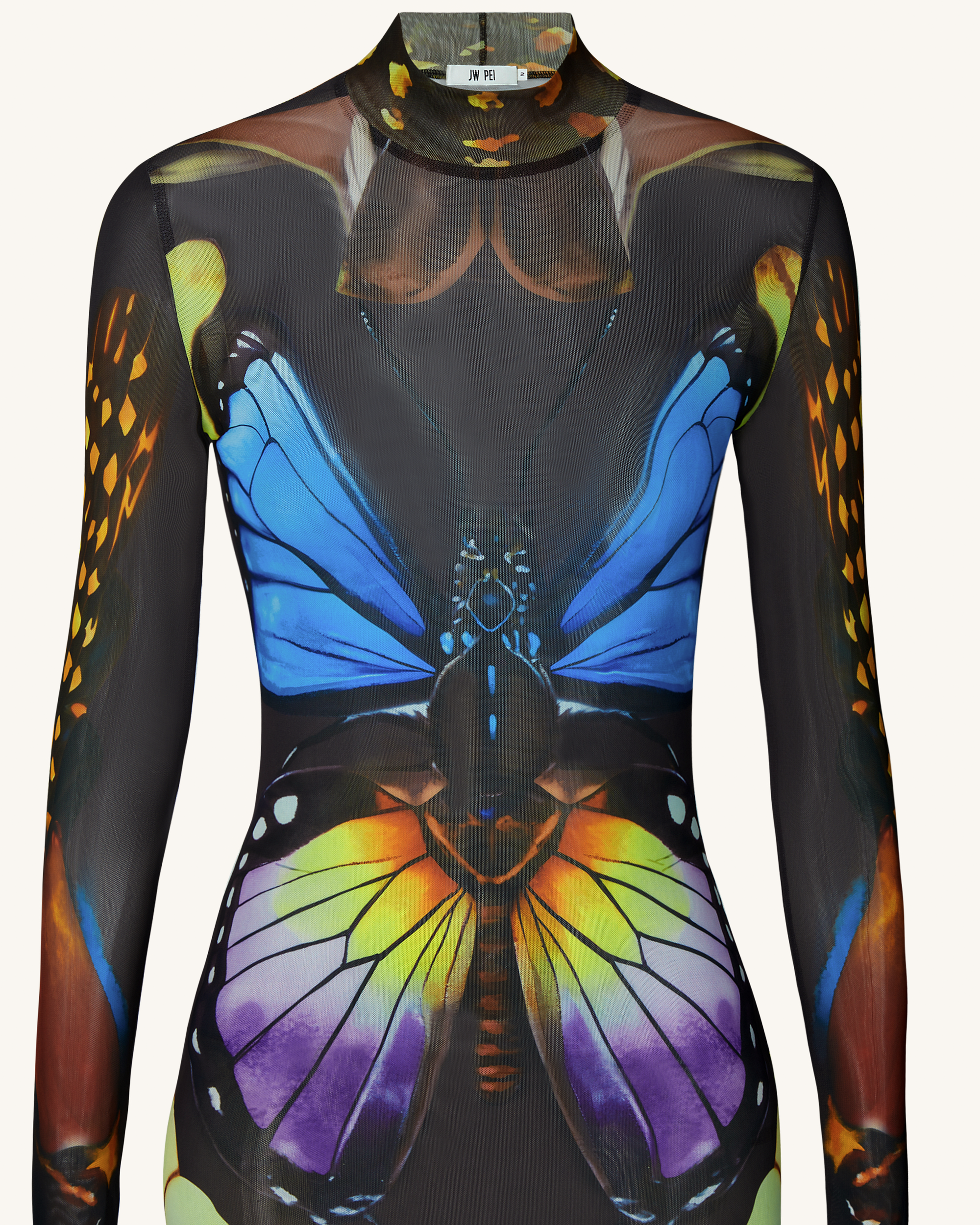 social butterfly mesh dress She Was A Butterfly Halter Mesh Mini Dress - MultiColor