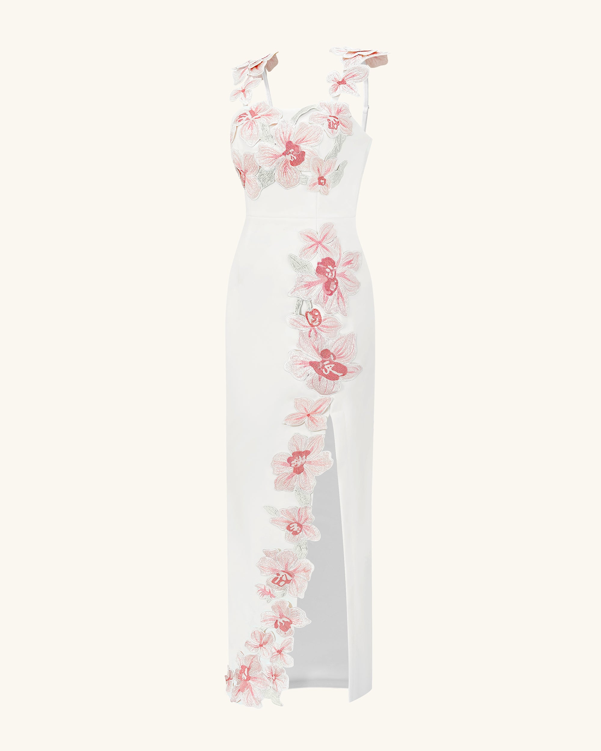 Flower Embroidered Dress - White/Pink | JW PEI Flower Embroidered Dress - White/Pink | JW PEI