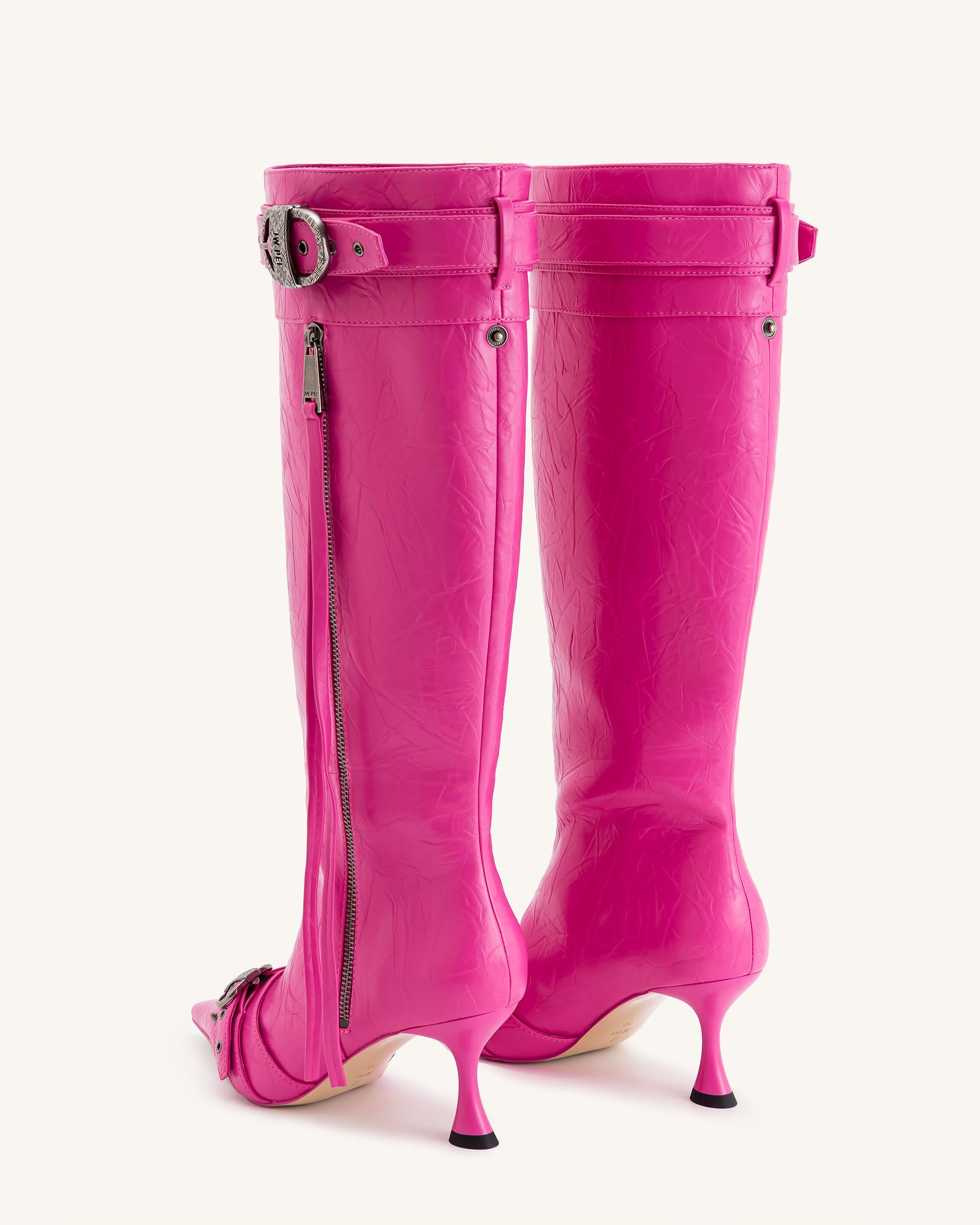 JW Pei Nico Faux Fur Studded Boots