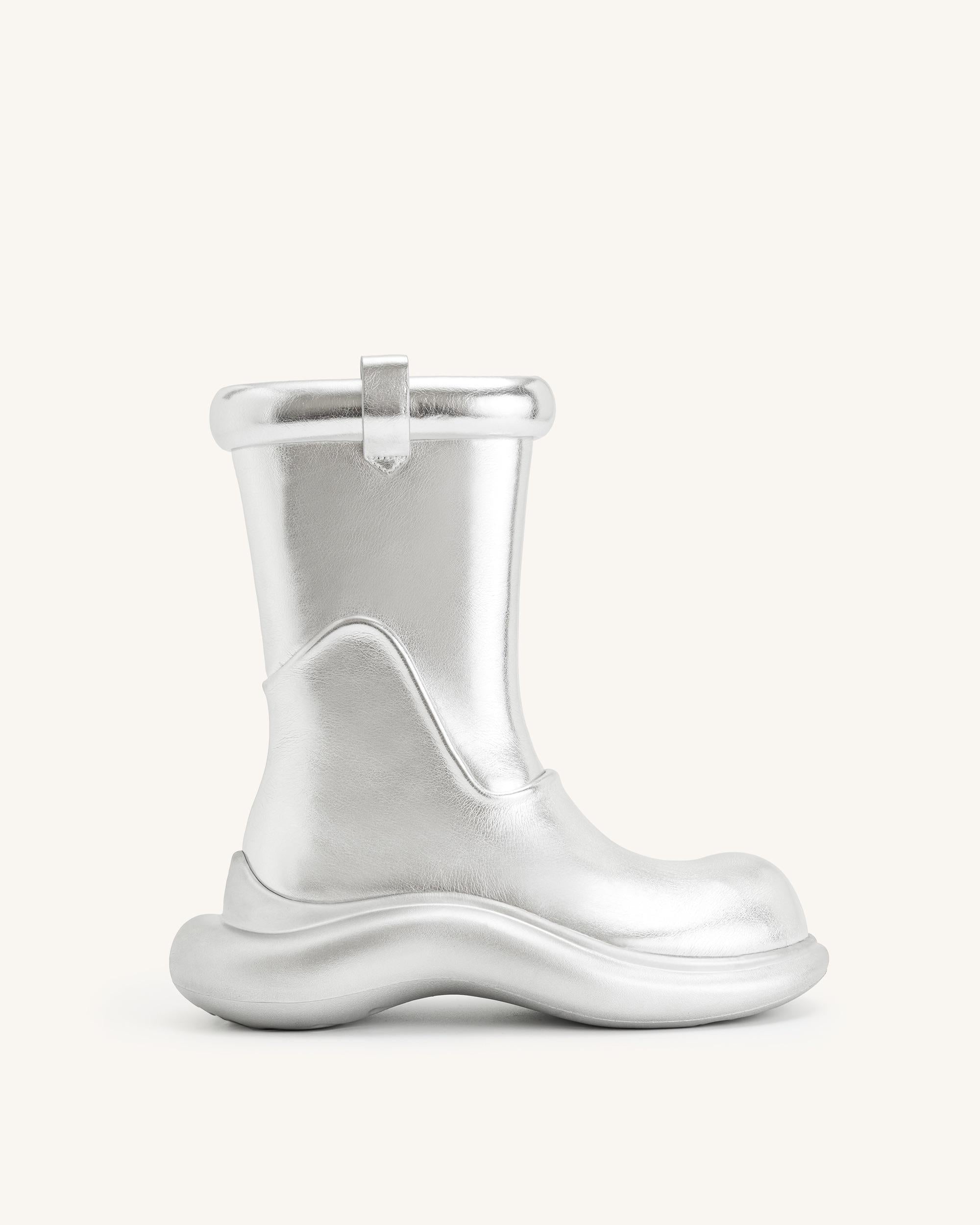 Silver wellington boots hot sale