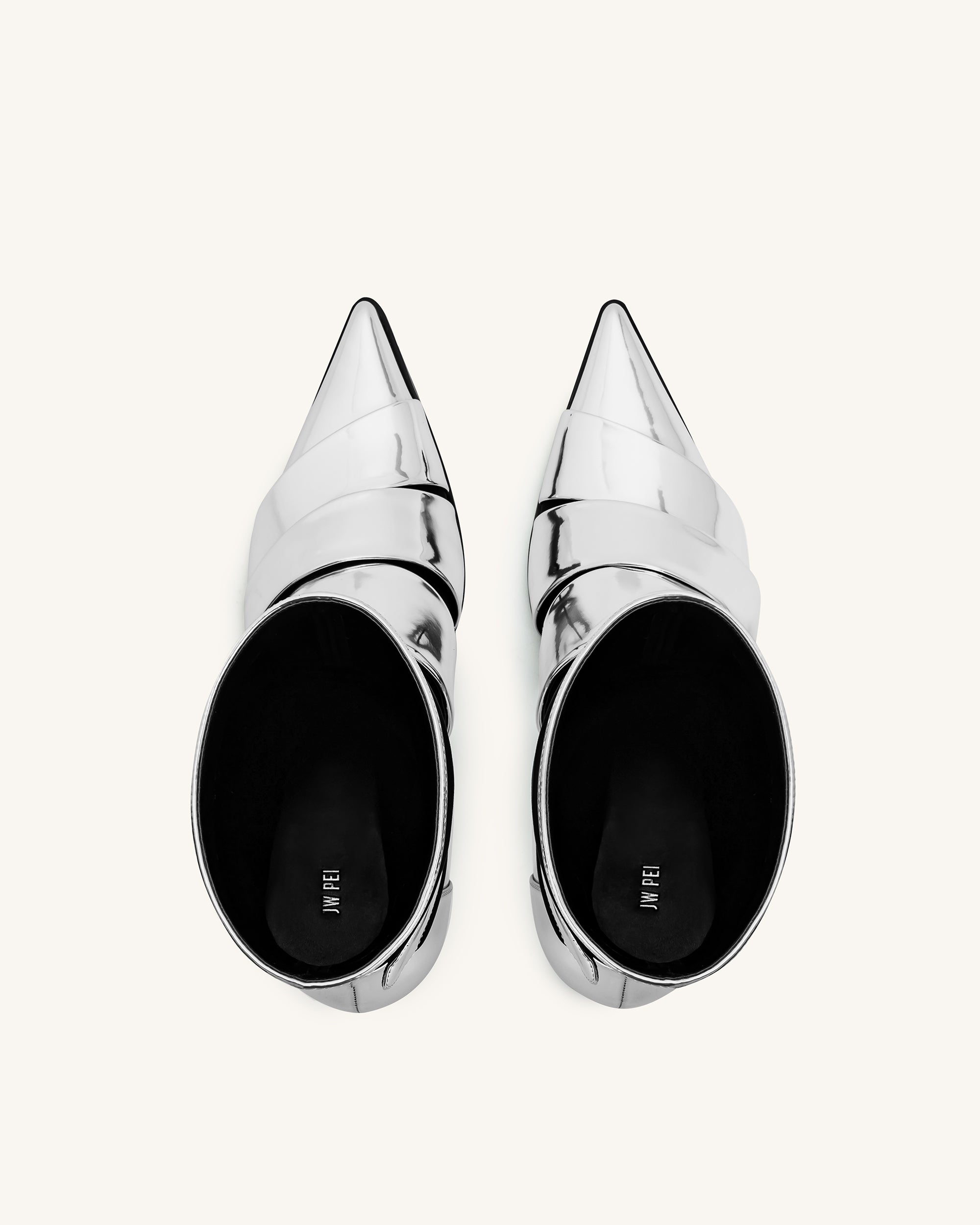 Emily Strap Ankle Boots - Silver | JW PEI