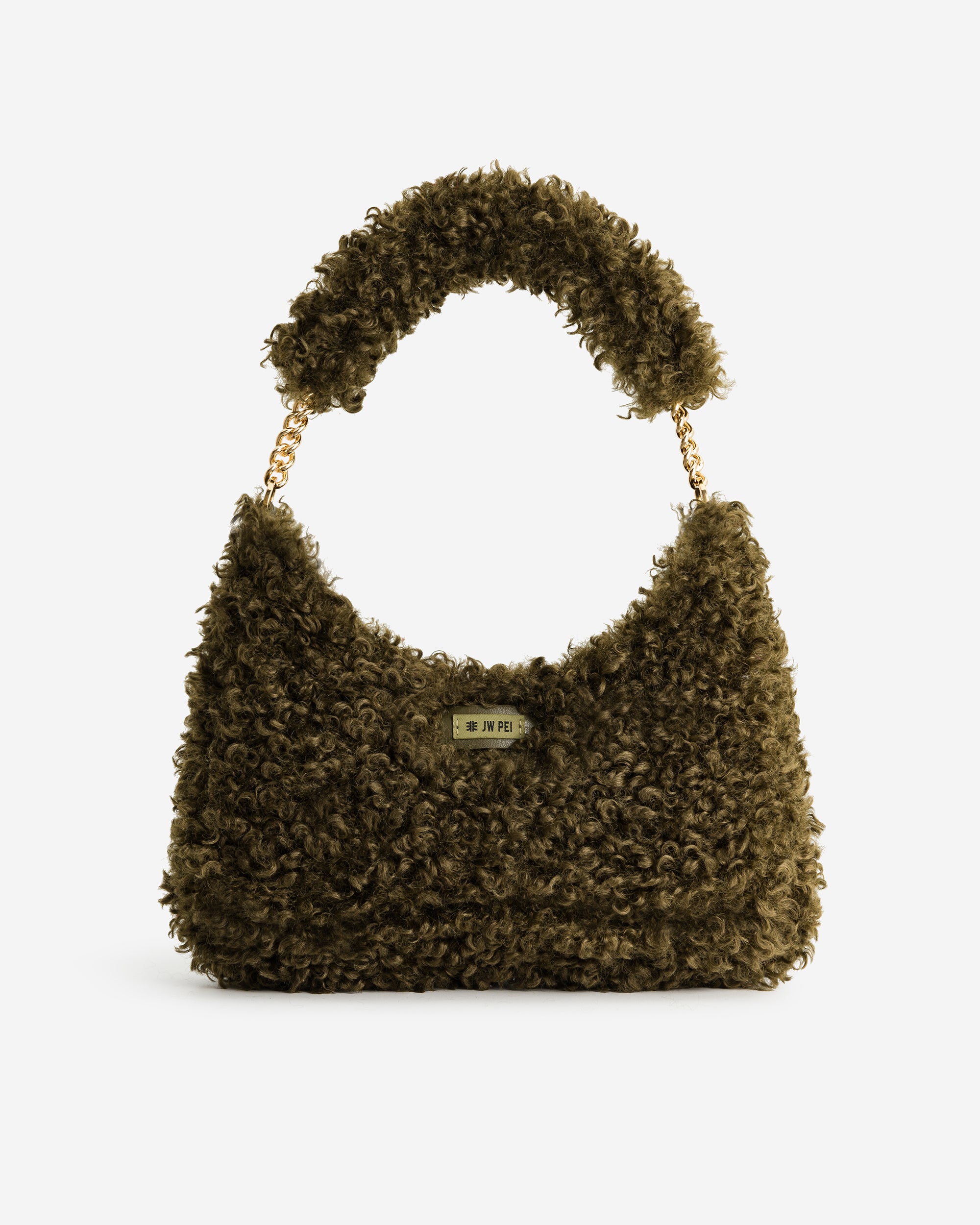 Abacus Faux Fur Mini Top Handle Bag - Dark Olive - JW PEI