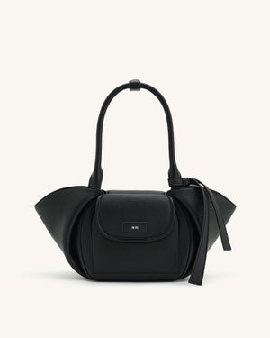 Jayla Metal Pendant Embellished  Shoulder Bag - Black