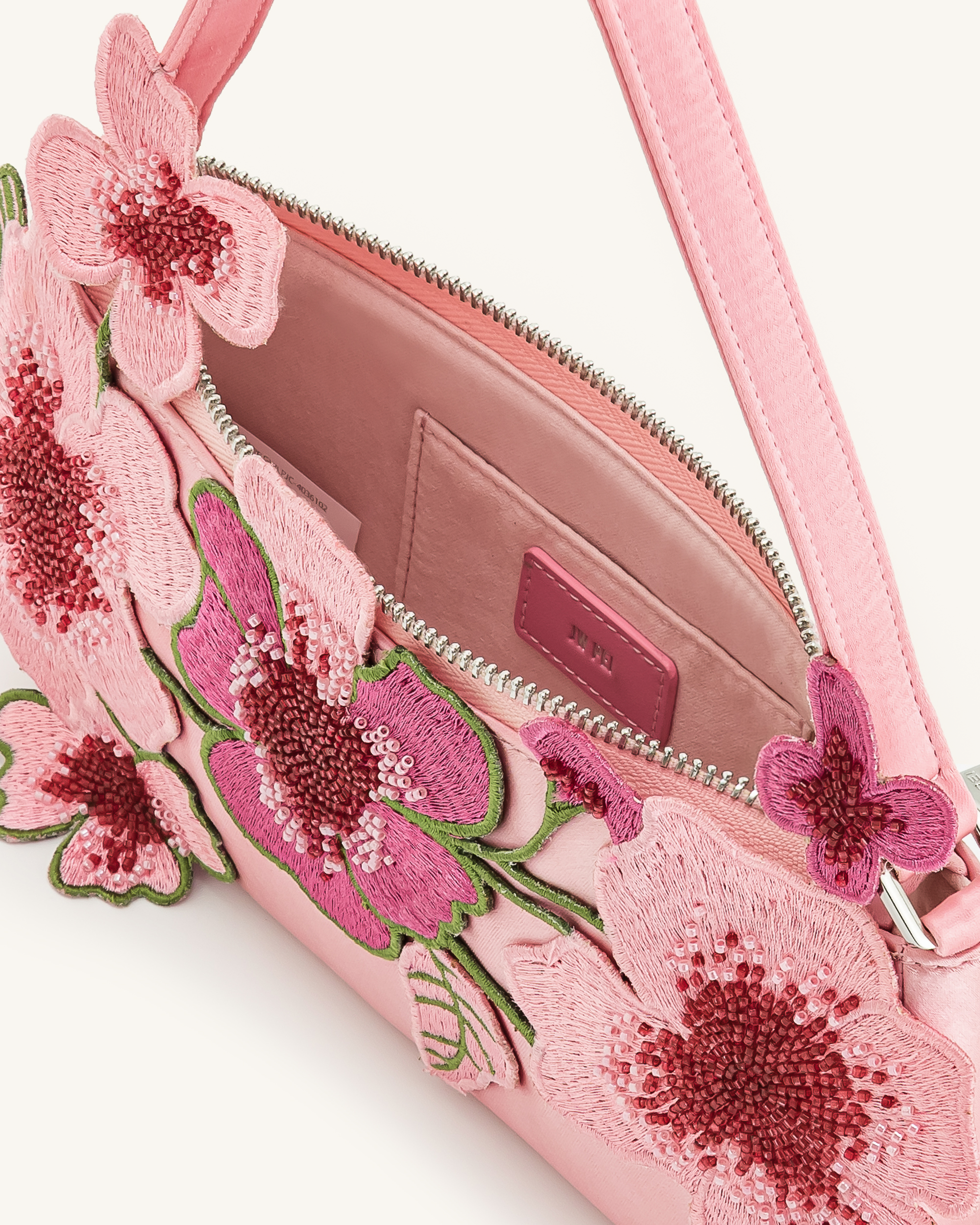 Leona Bead Embellished Shoulder Bag - Pink | JW PEI Leona Bead Embellished Shoulder Bag - Pink | JW PEI