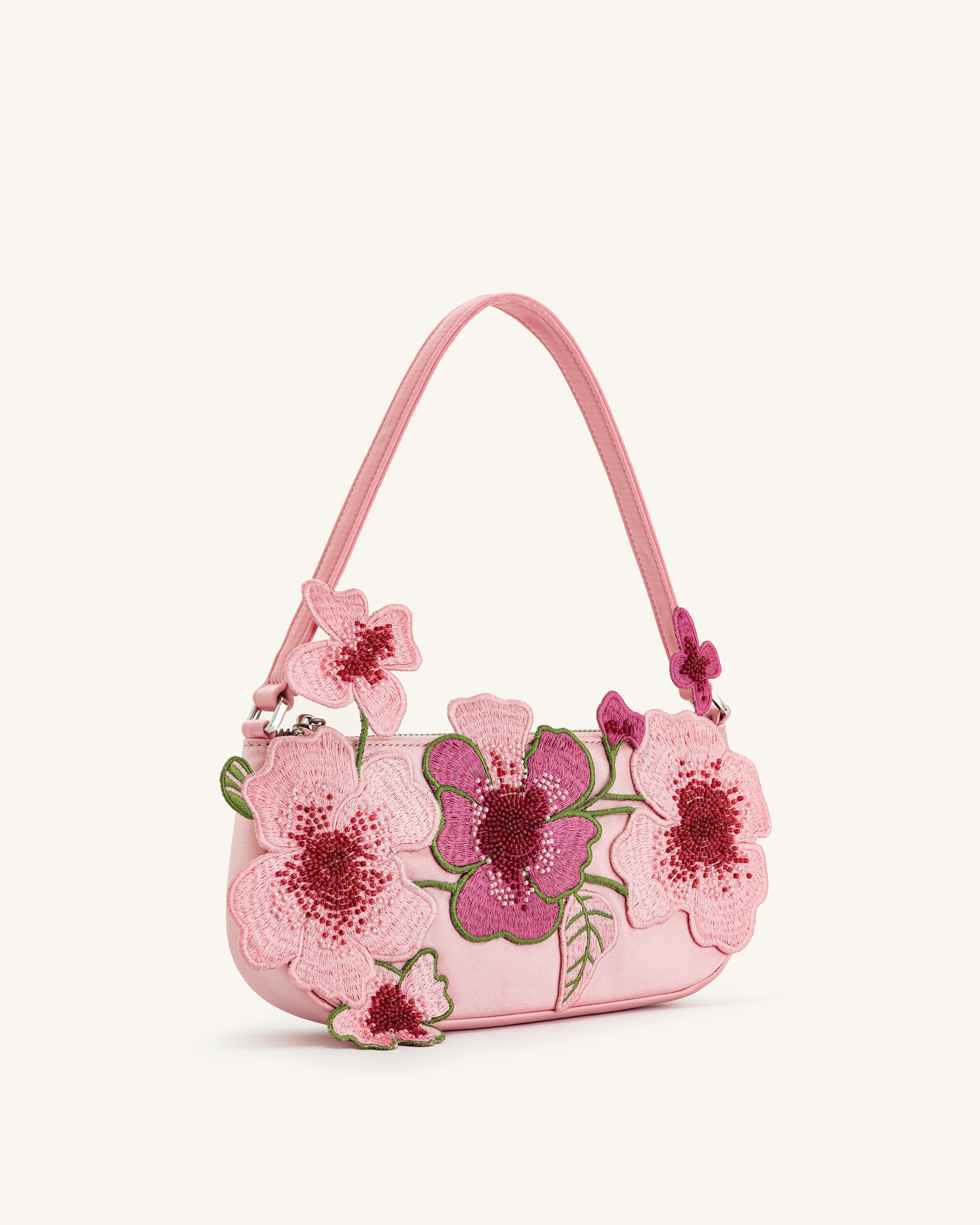 Leona Bead Embellished Shoulder Bag - Pink | JW PEI Leona Bead Embellished Shoulder Bag - Pink | JW PEI