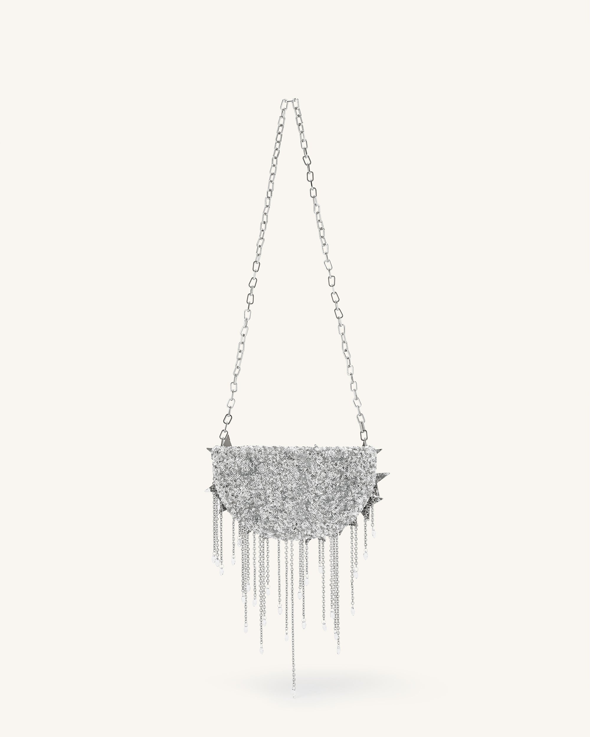 Anika Star-Embellished Chain Bag - Silver | JW PEI