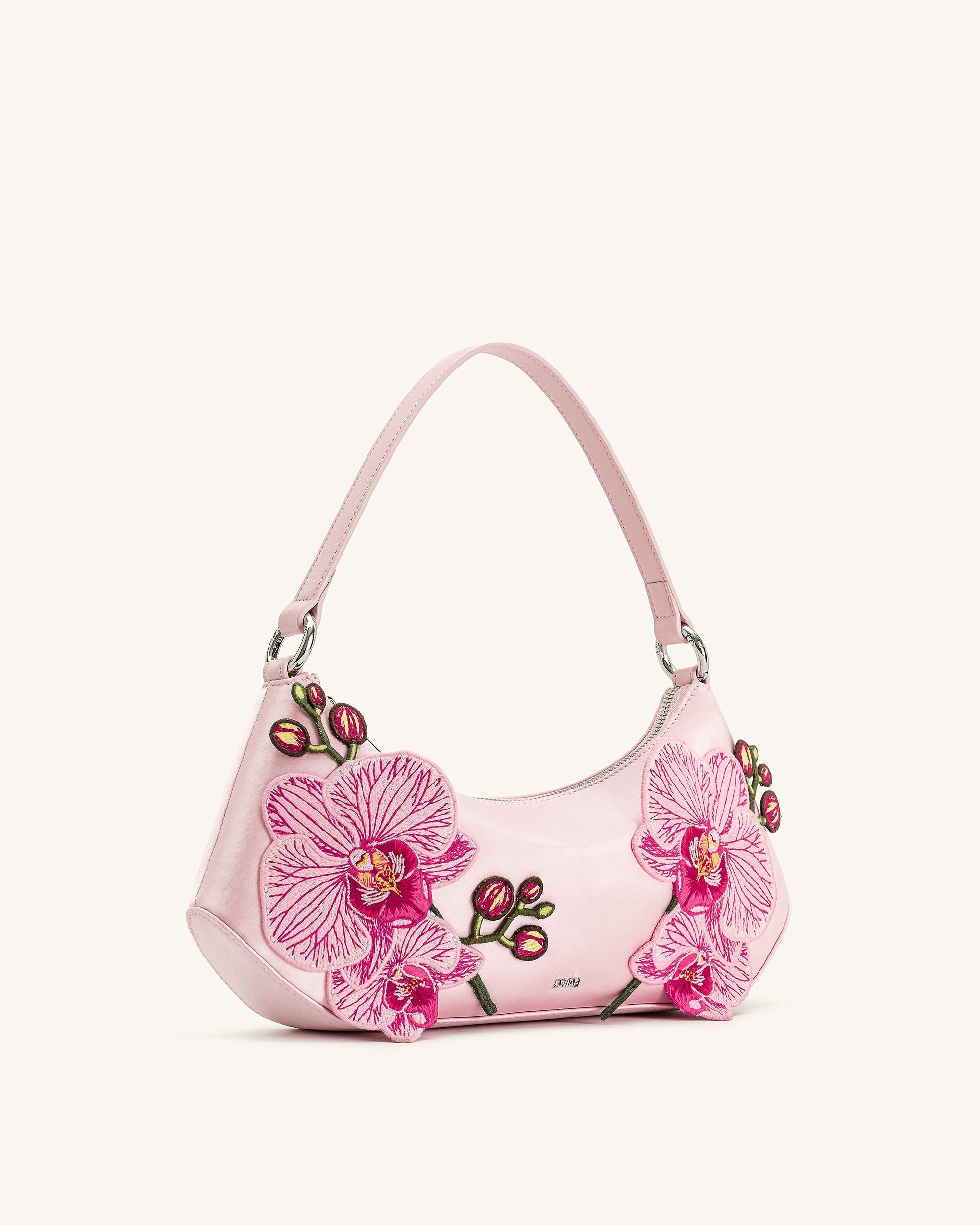 Lily Orchid Embroidered Shoulder Bag - Pink | JW PEI