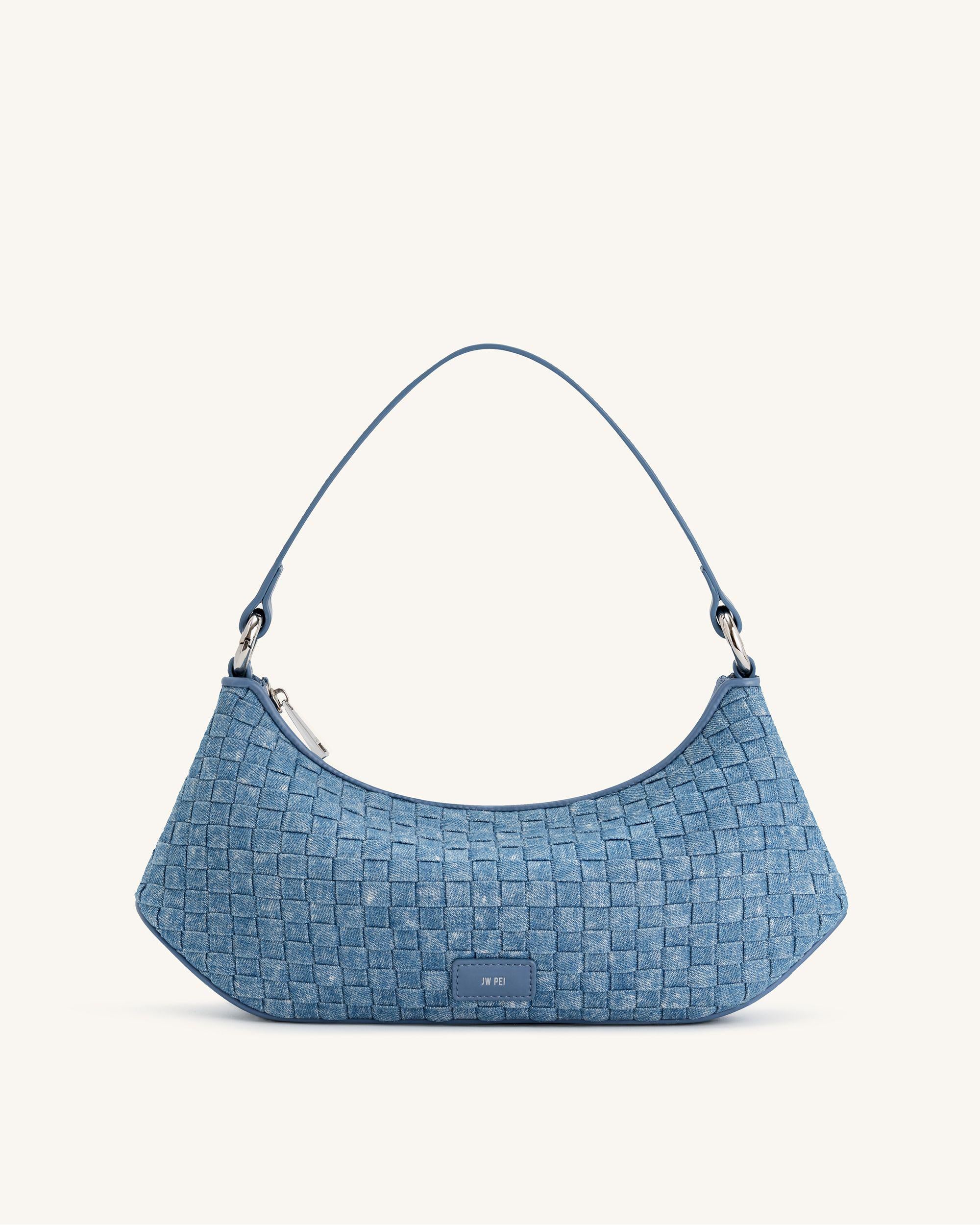 Lily Shoulder Bag Blue Denim Weave JW PEI