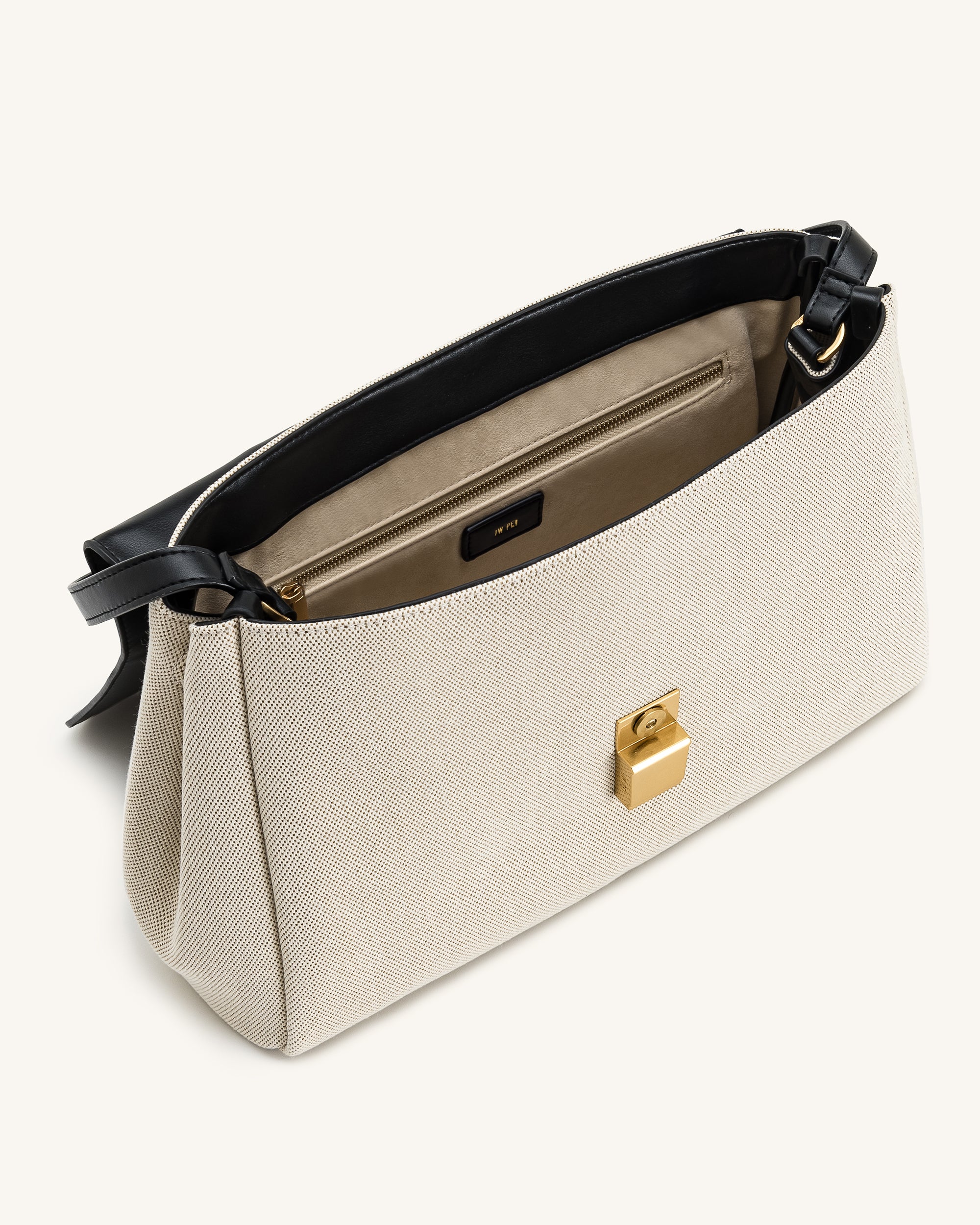 Hilary Shoulder Bag - Black Canvas | JW PEI