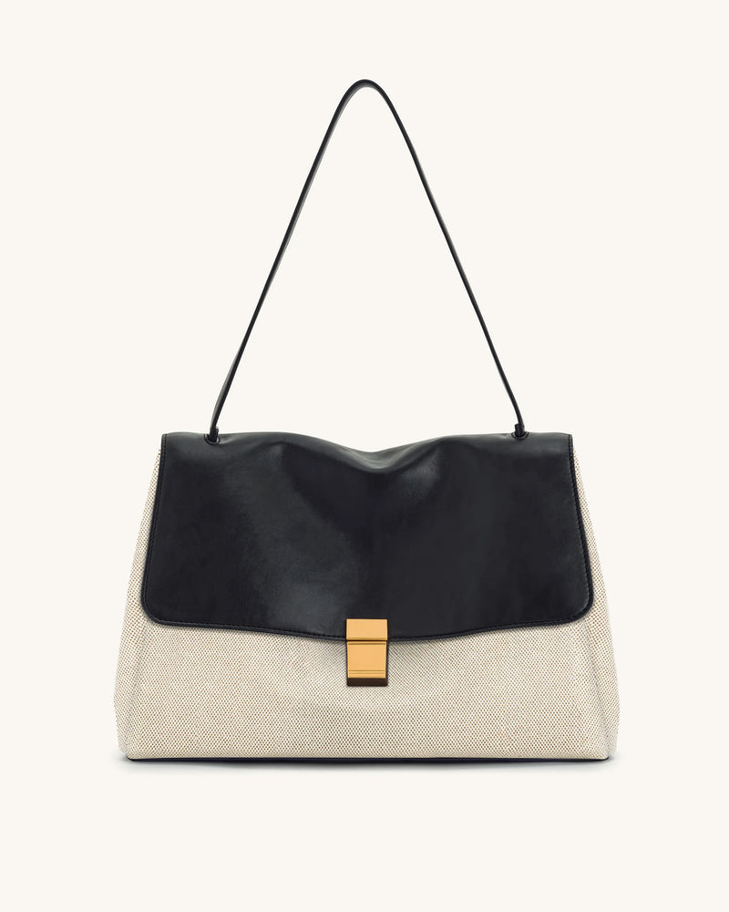 Hilary Shoulder Bag - Black Canvas