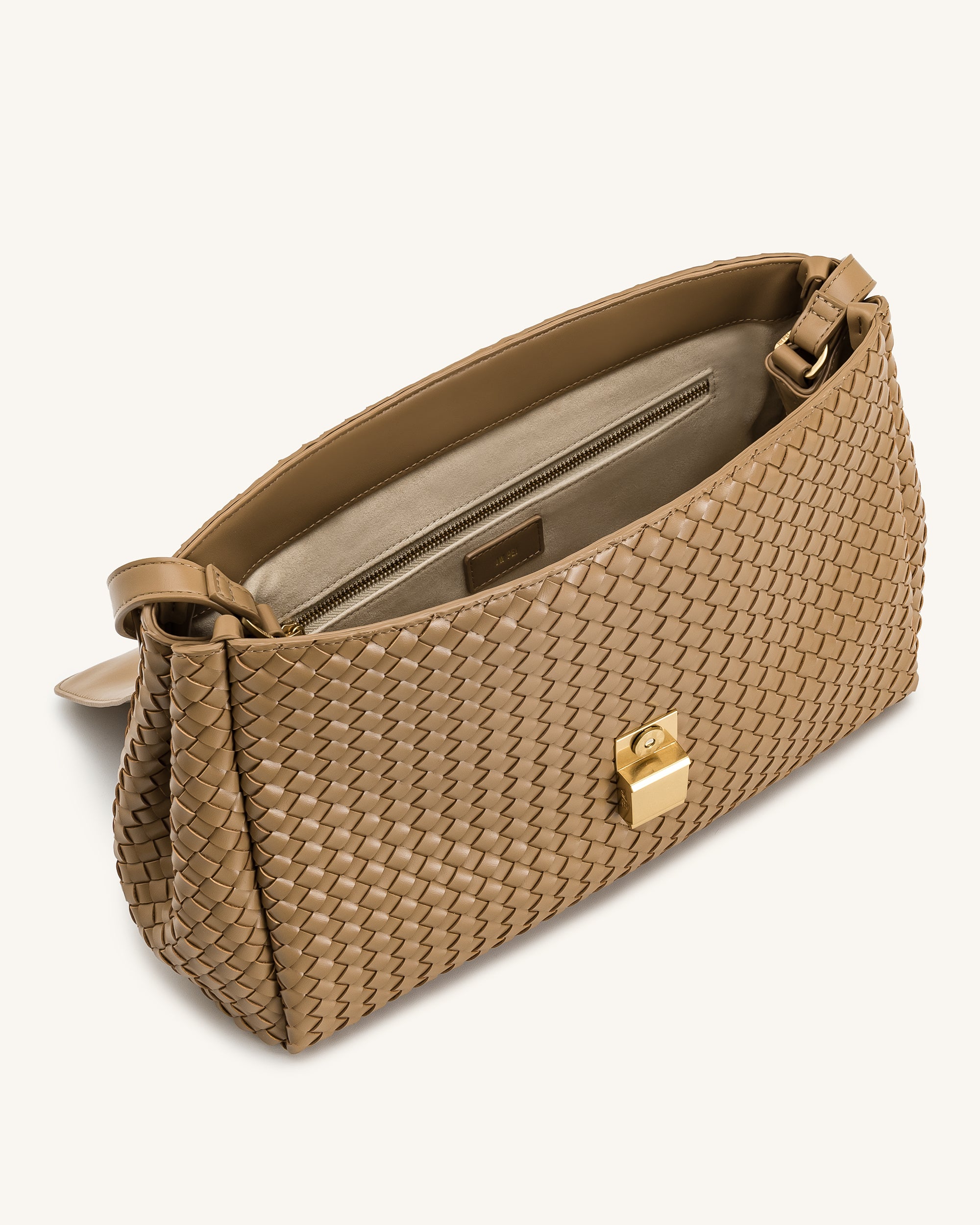 Hilary Woven Shoulder Bag - Camel | JW PEI