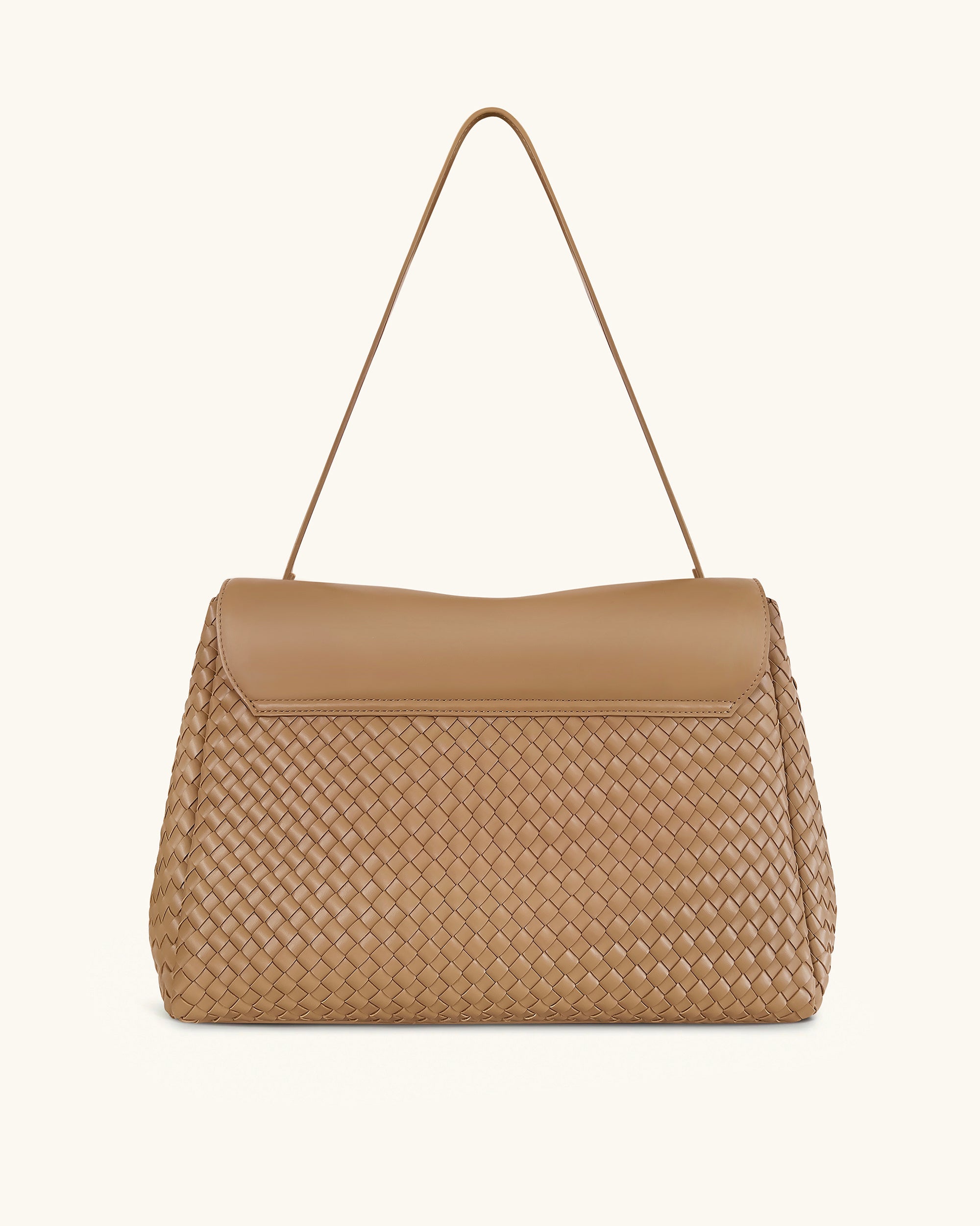Hilary Woven Shoulder Bag - Camel