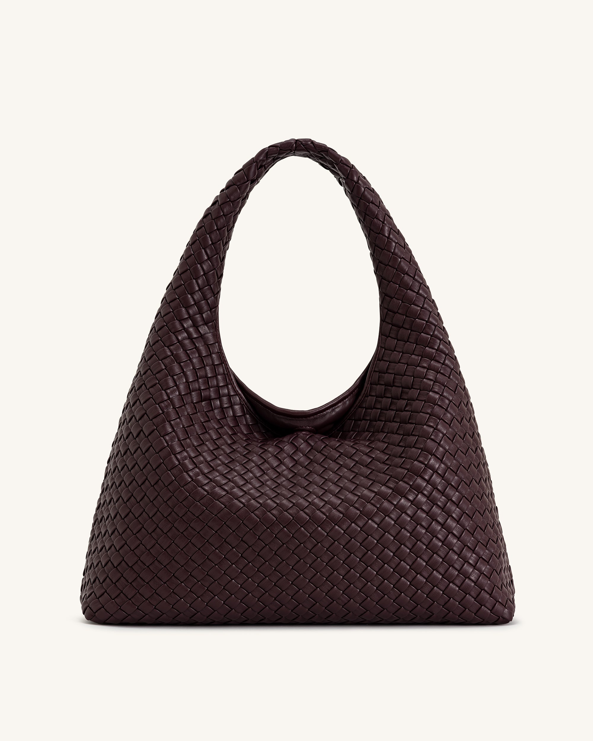 Iaura Woven Shoulder Bag - Deep Burgundy