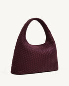 Iaura Woven Shoulder Bag - Deep Burgundy