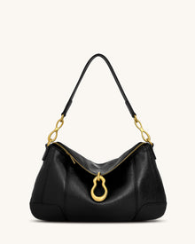 Jayla Charm Shoulder Bag - Black
