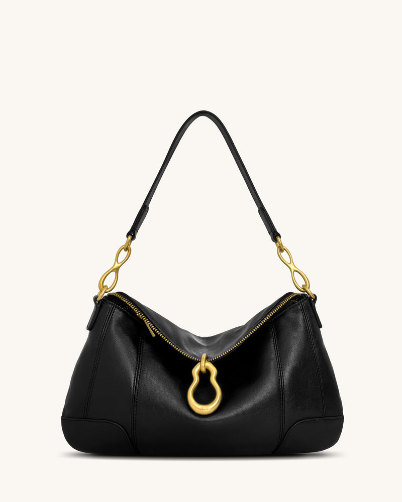 Jayla Charm Shoulder Bag - Black