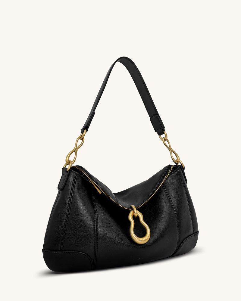 Jayla Charm Shoulder Bag - Black