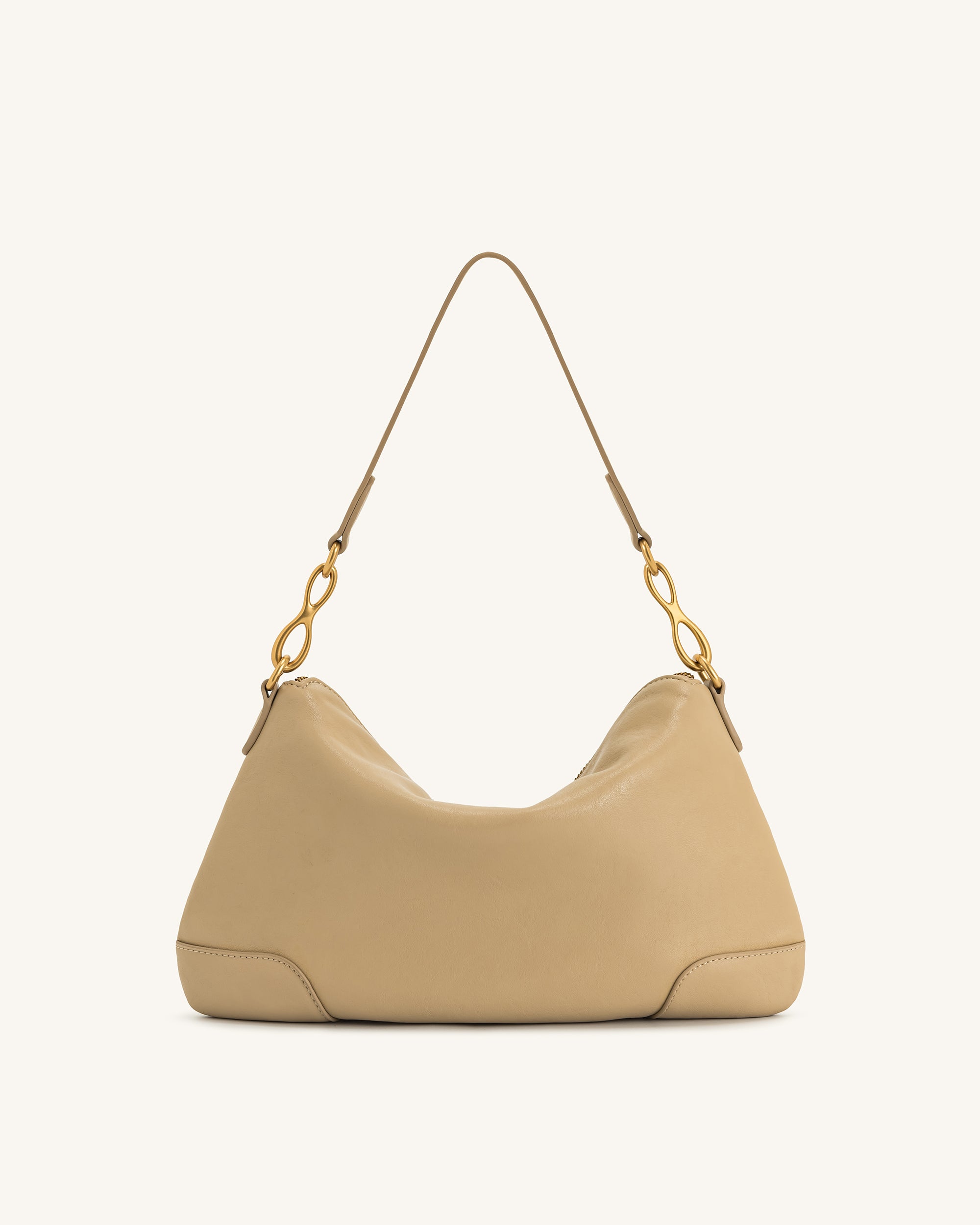 Jayla Metal Pendant Embellished Shoulder Bag - Khaki | JW PEI