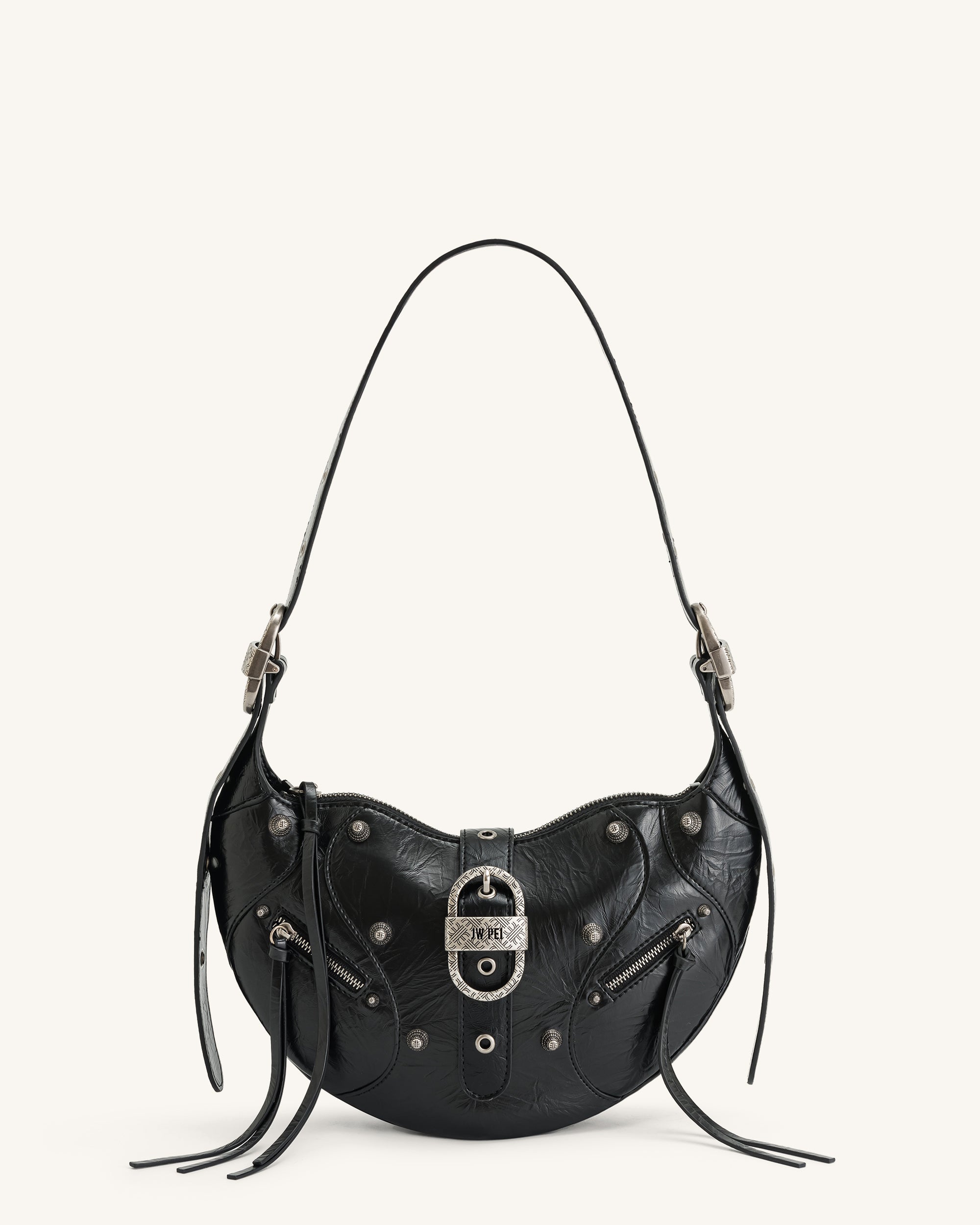 Balmain Black Major Small Leather Shoulder Bag