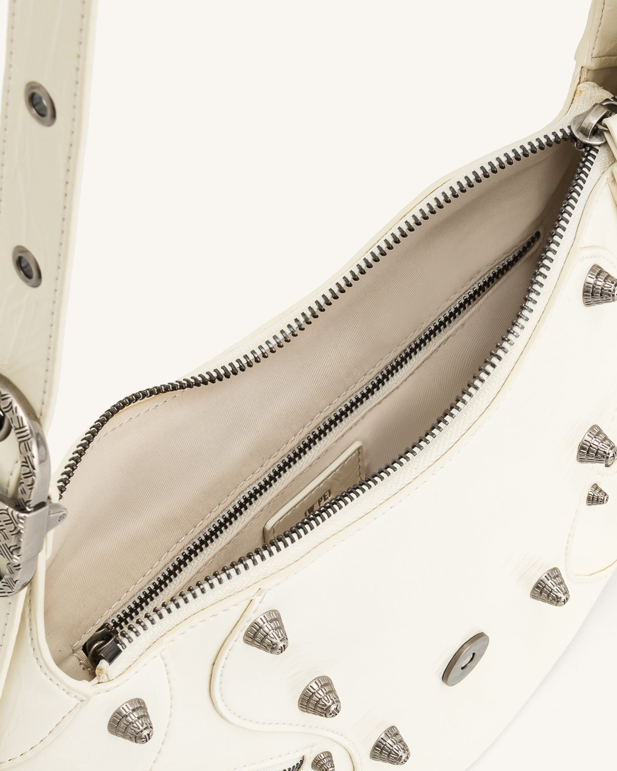 White Leather Mini Shoulder Bag