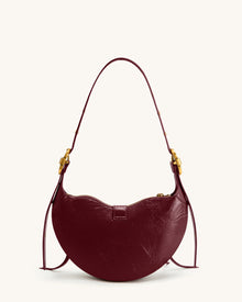 Tessa Studded Shoulder Bag - Burgundy