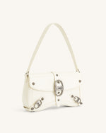 Sia Crushed Shoulder Bag - White
