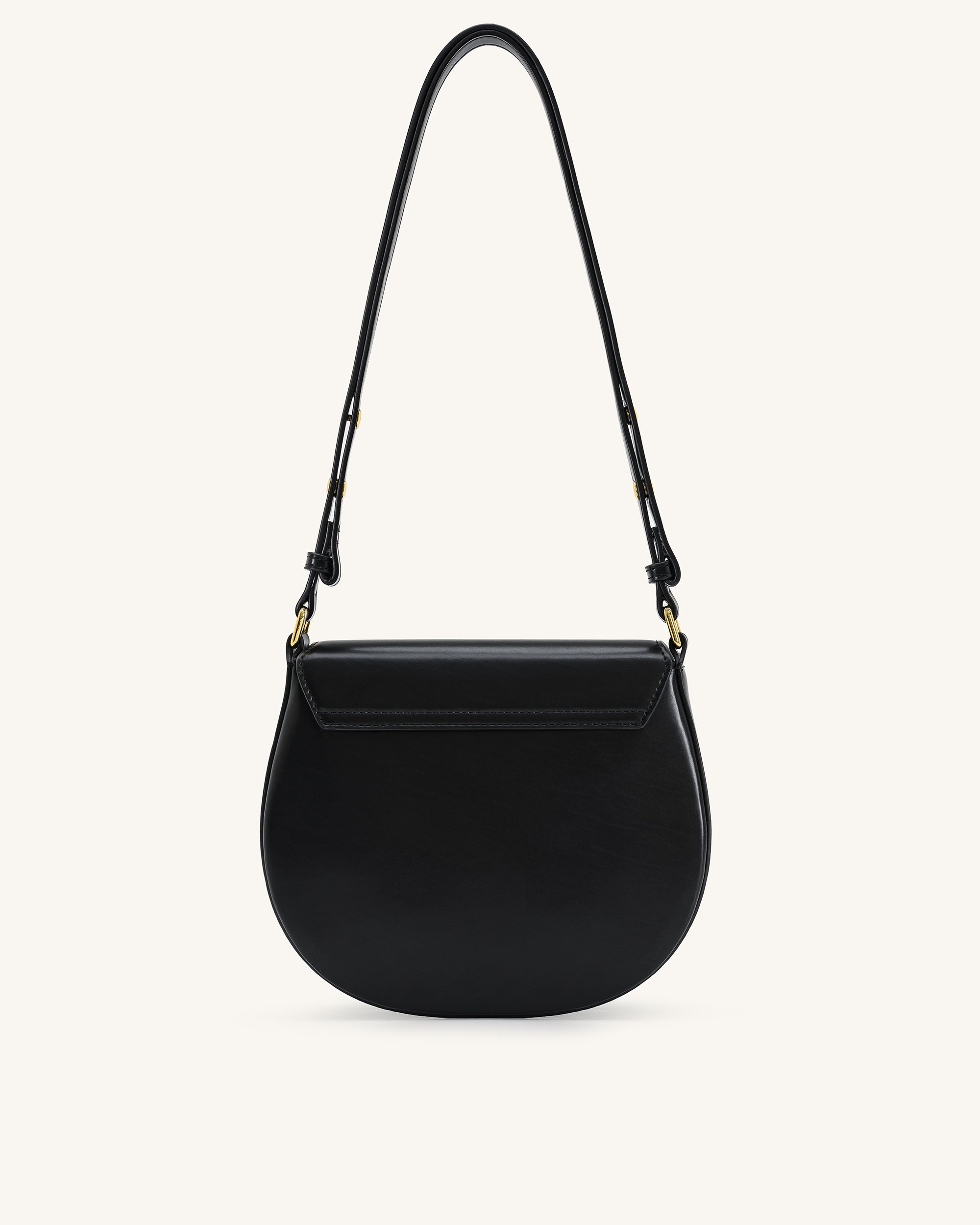 Diana Ring Flap Saddle Bag - Black | JW PEI