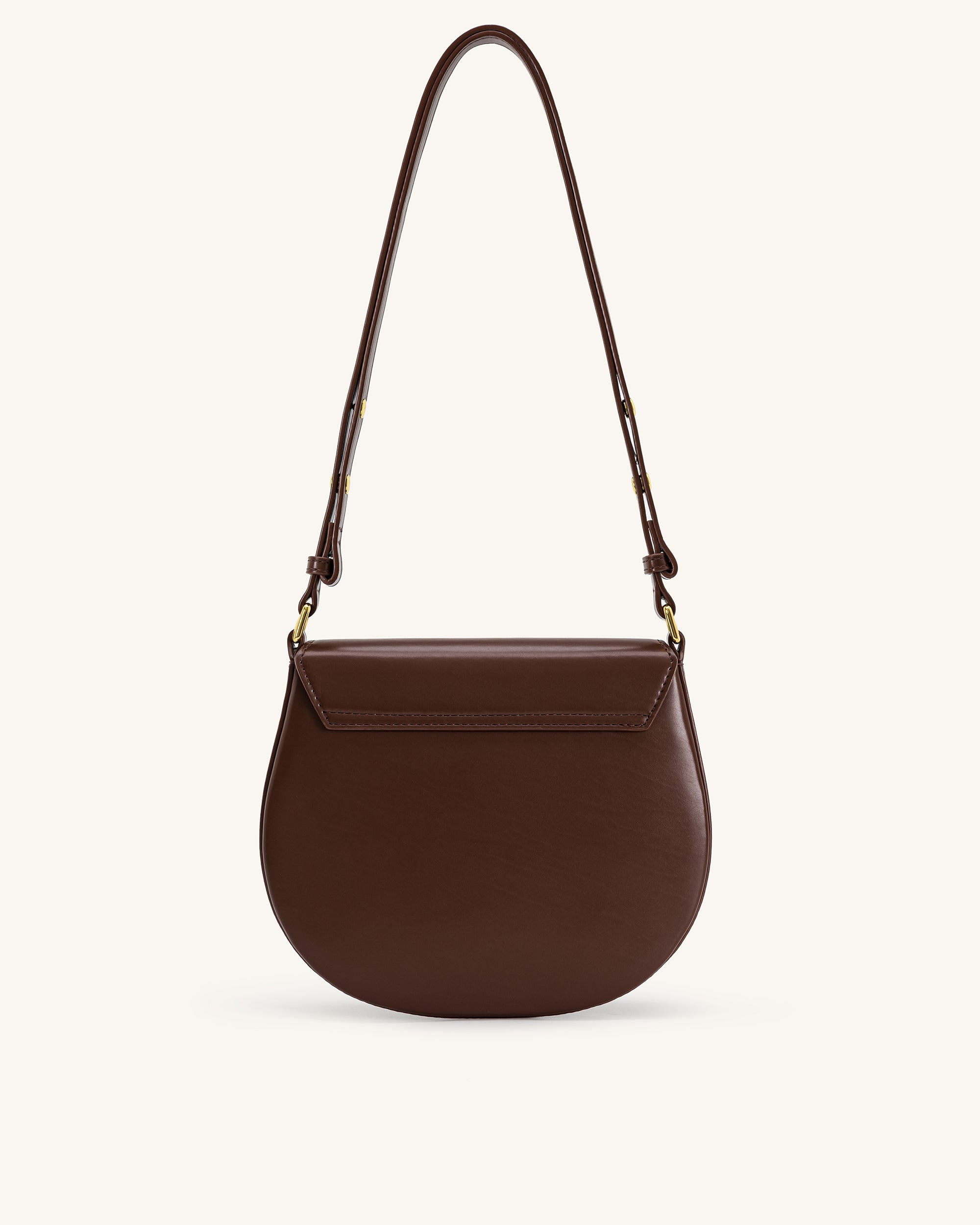 Diana Ring Flap Saddle Bag - Brown | JW PEI