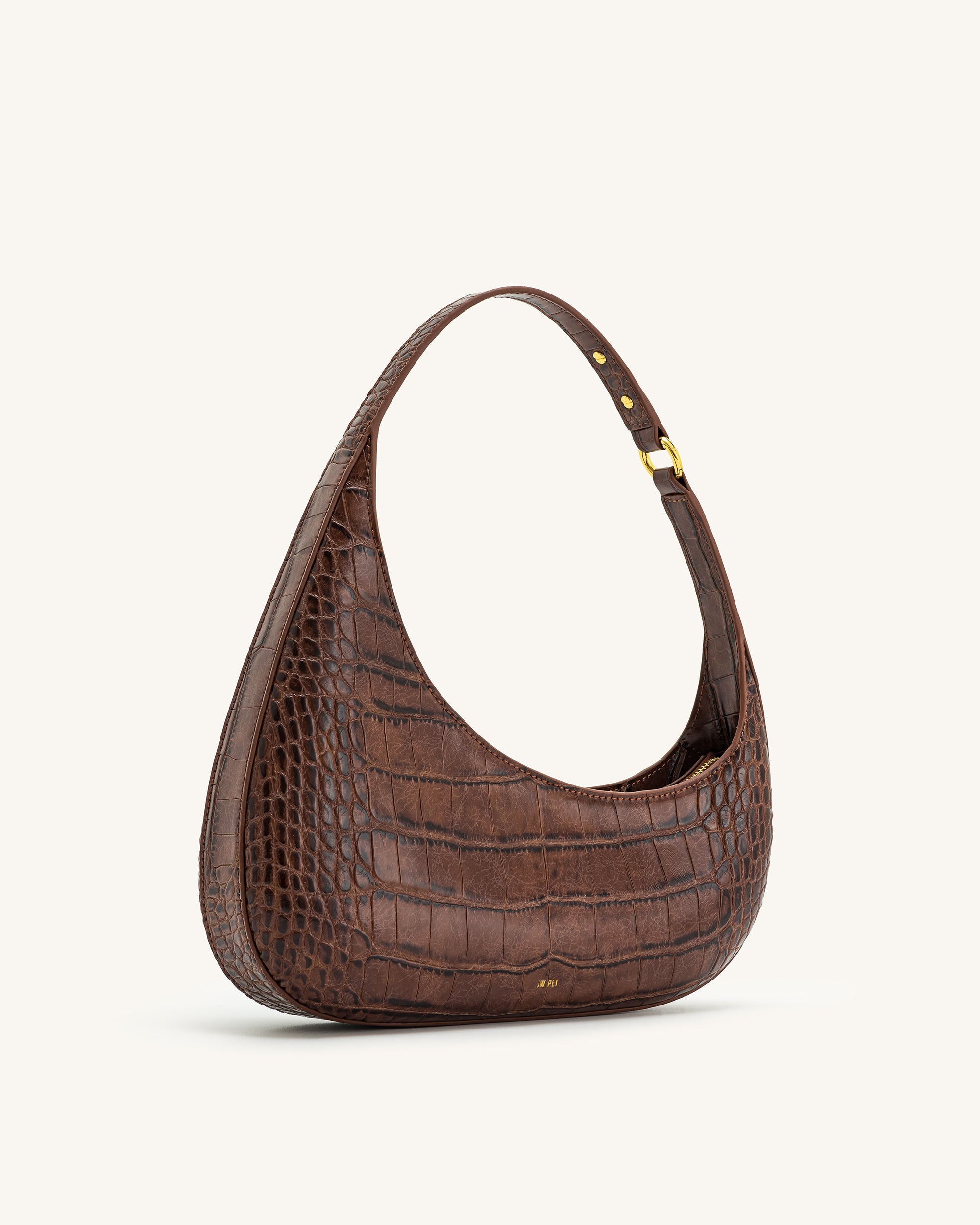 Harlee Shoulder Bag - Brown Croc - JW PEI