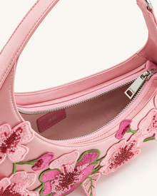 Harlee Embroidered Shoulder Bag - Pink | JW PEI Harlee Embroidered Shoulder Bag - Pink | JW PEI