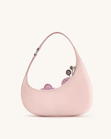 Harlee Orchid Embroidered Shoulder Bag - Pink