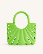 Faye Leaf Beach Bag - Neon Green