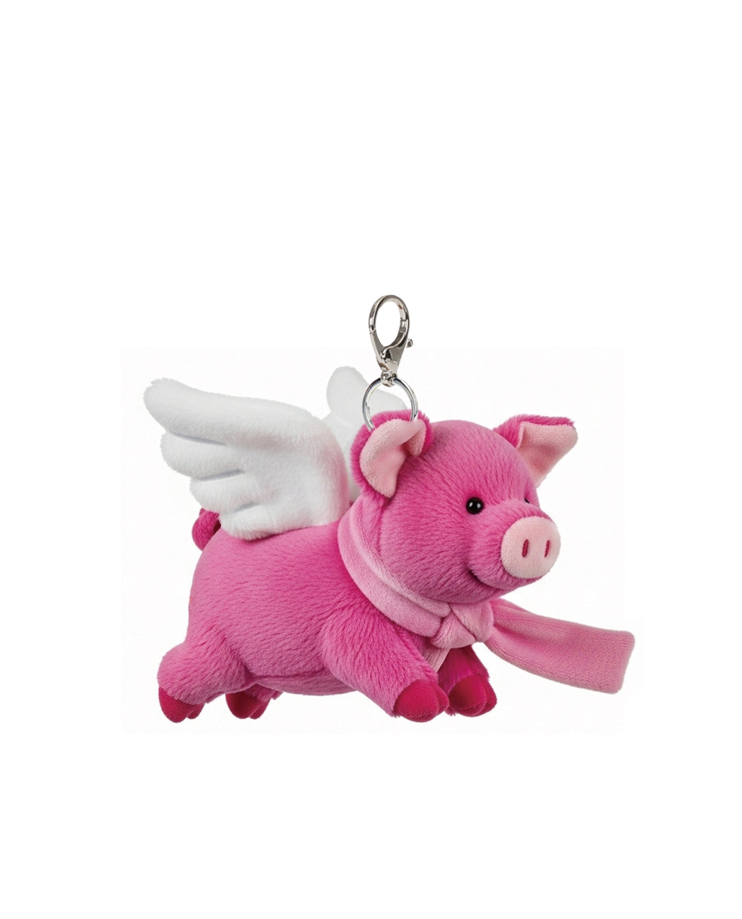 Flying Pig Plush Bag Charm Keychain – Pink