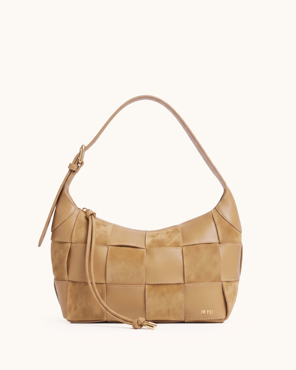 Nadine Woven Hobo Bag - Camel