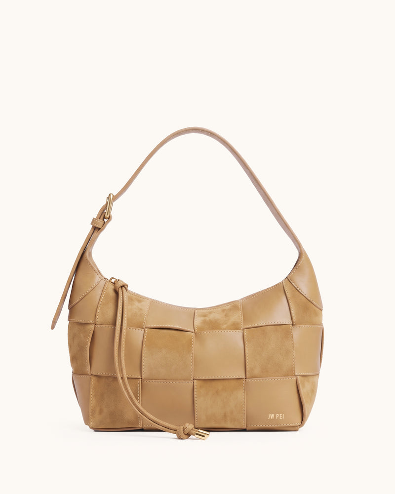 Nadine Woven Hobo Bag - Camel