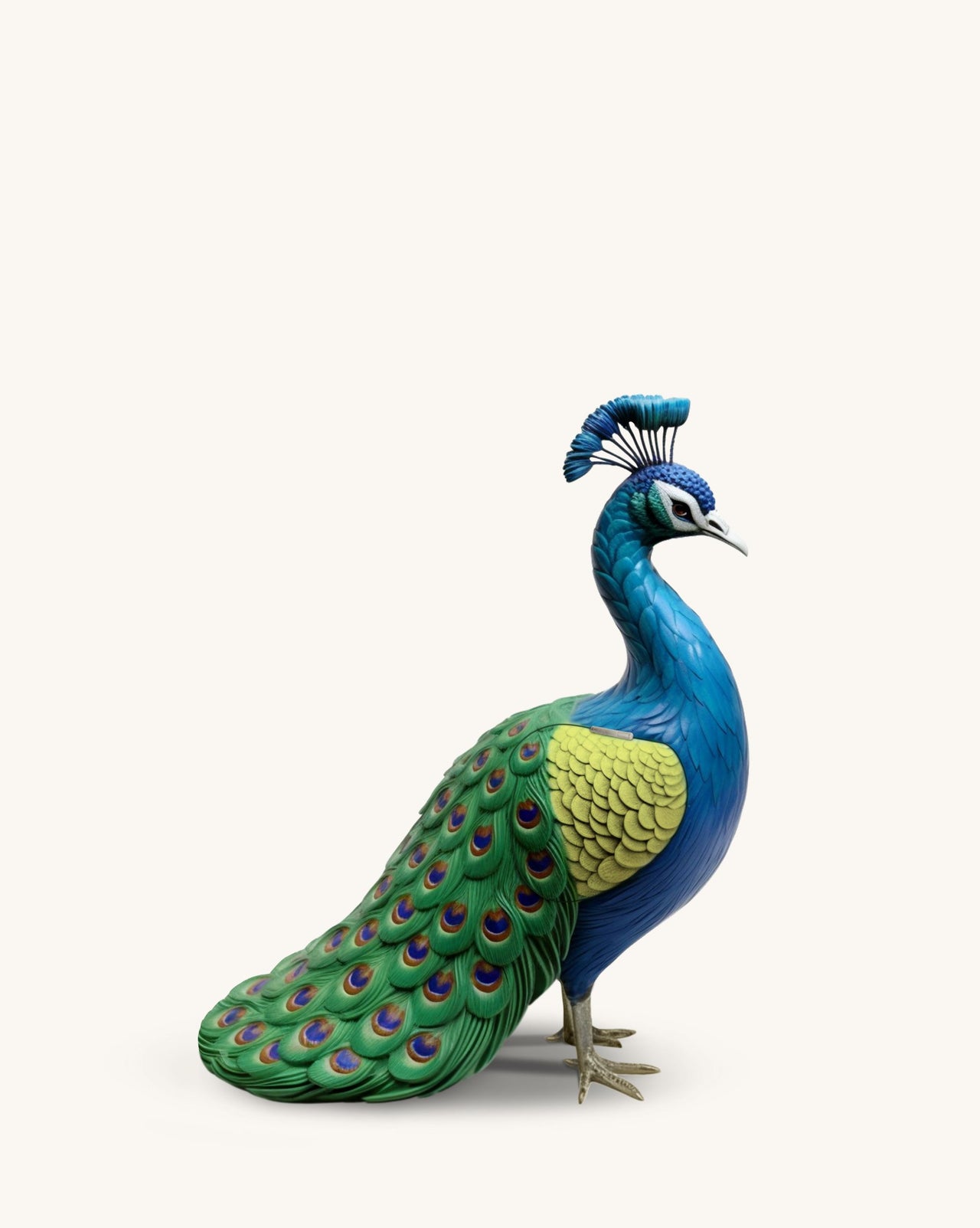 Peacock Clutch Bag - Green