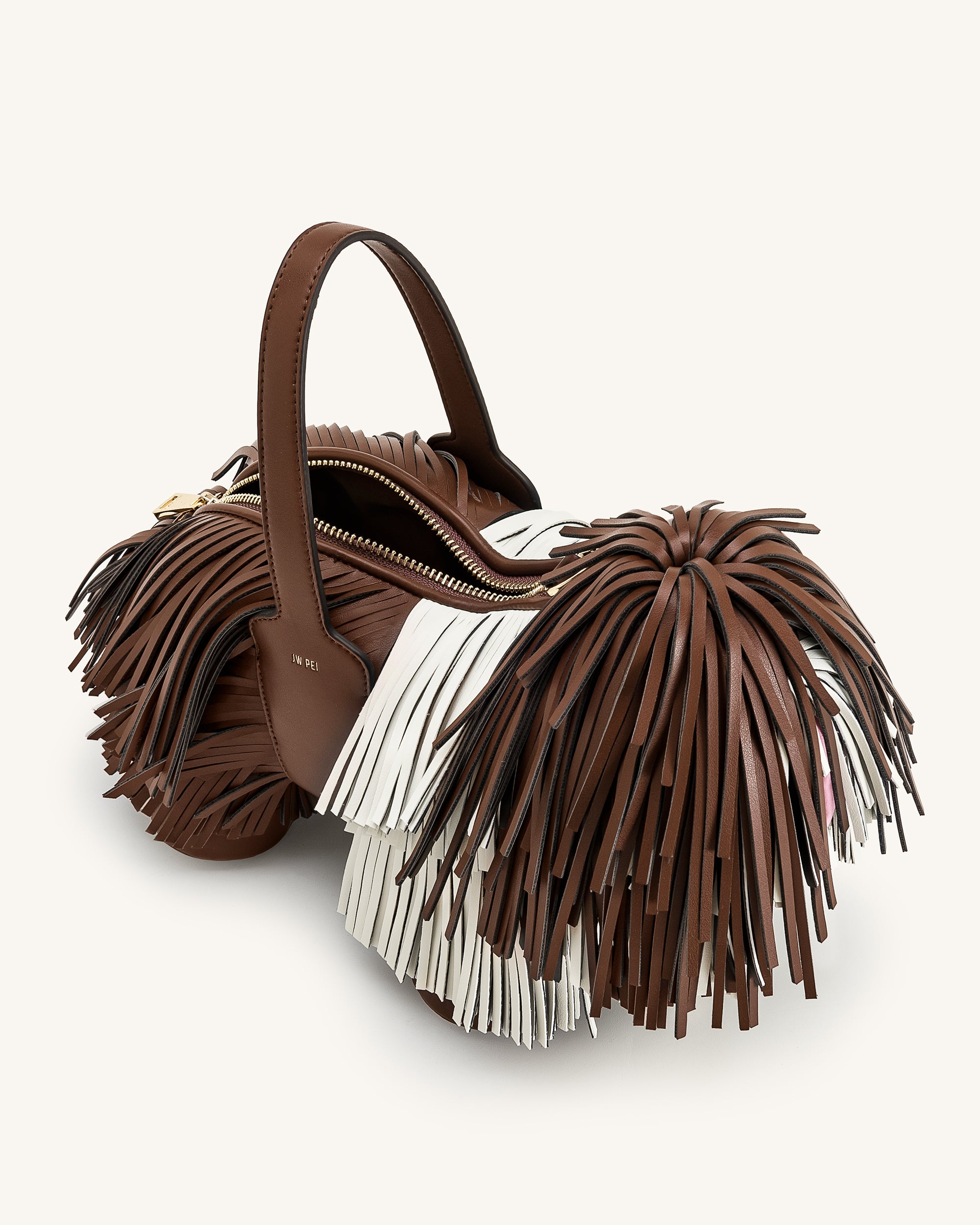 Nita Puppy Shape Handbag - Caramel Brown