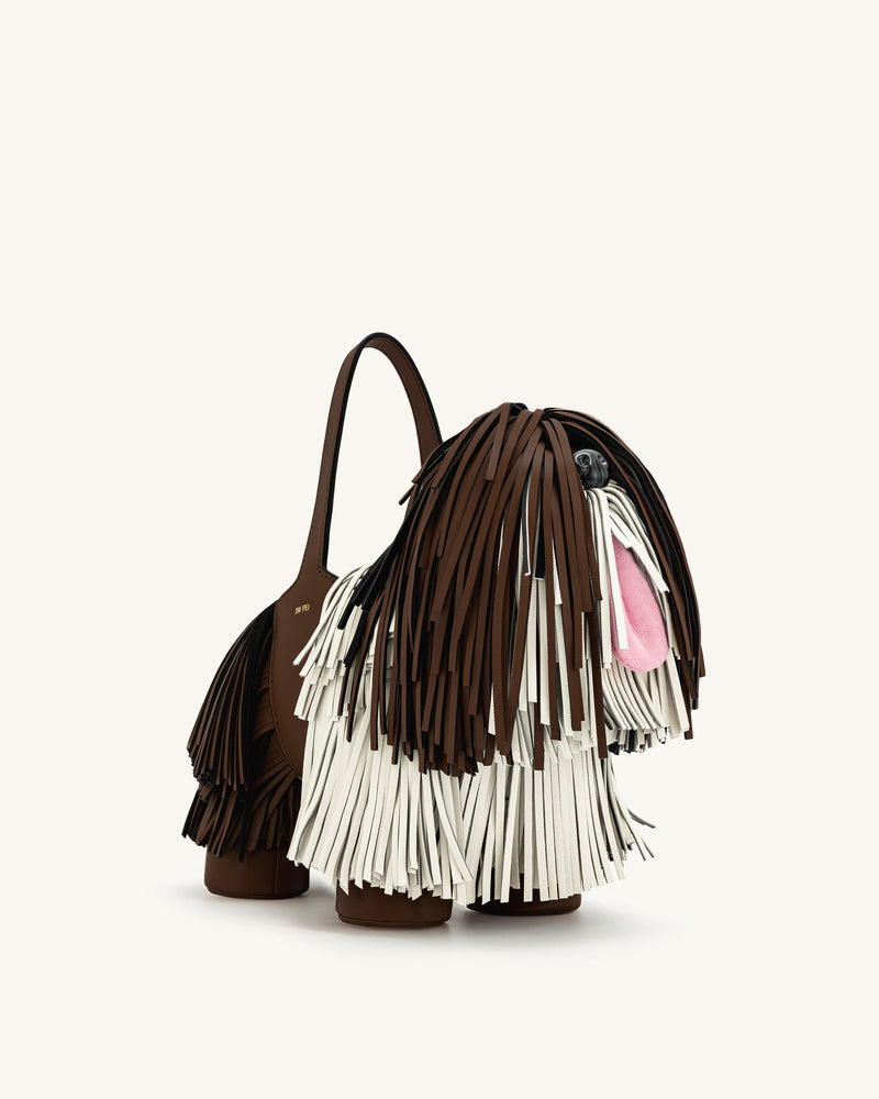 Nita Puppy Shape Handbag - Caramel Brown