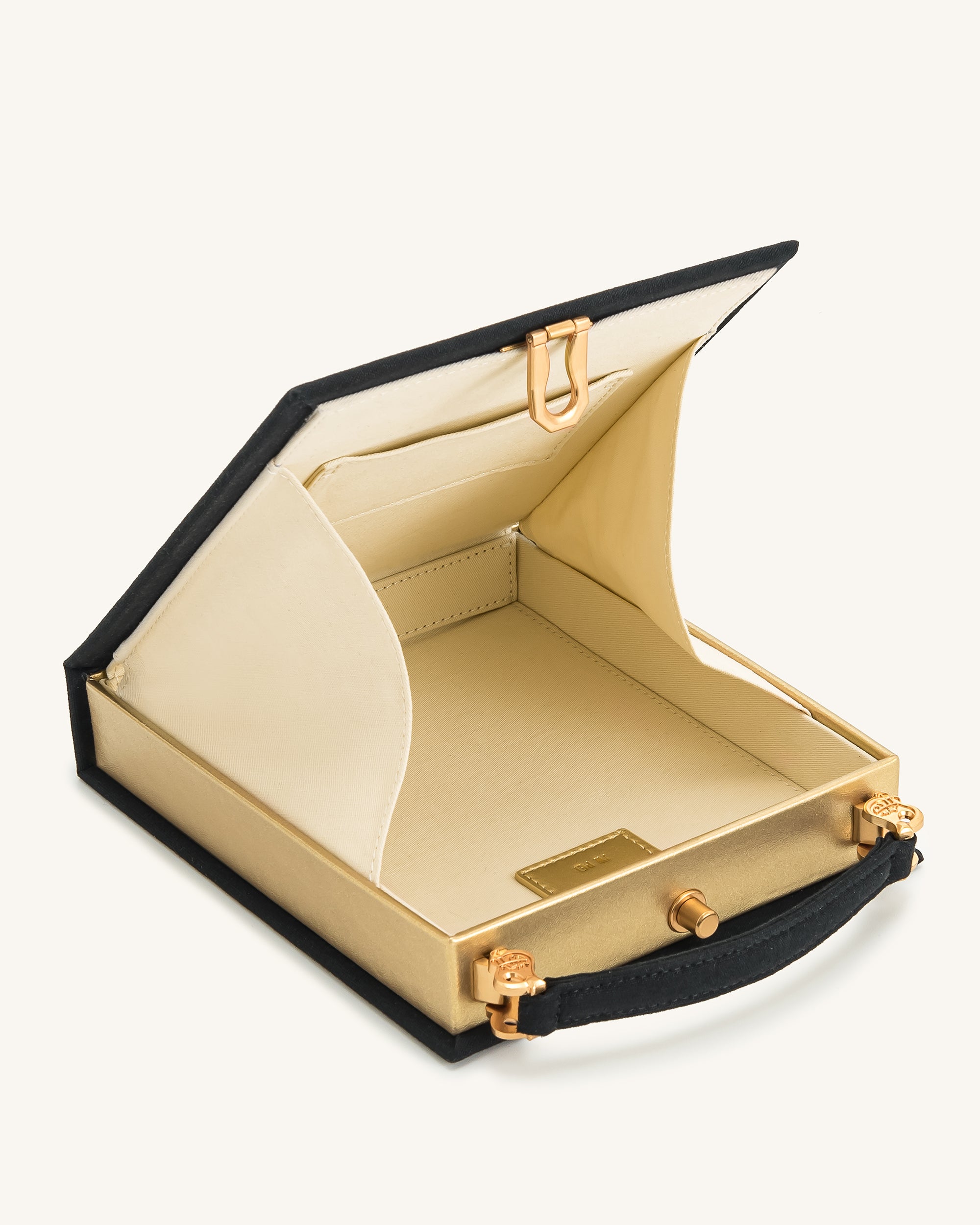 Taya-Fireworks Pattern Book Shape Clutch Bag - Black