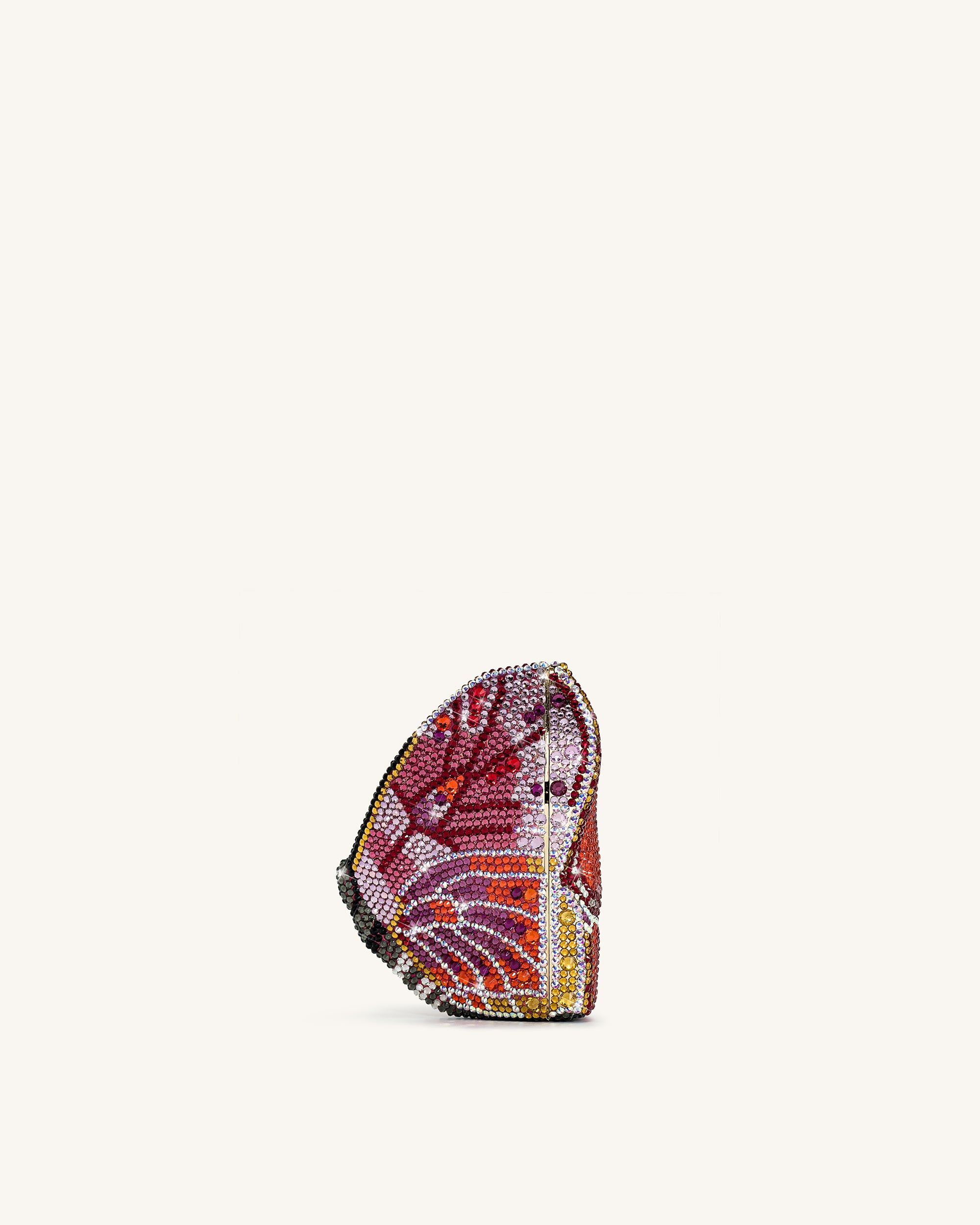 Paisley Crystal Butterfly Clutch - Multicolor