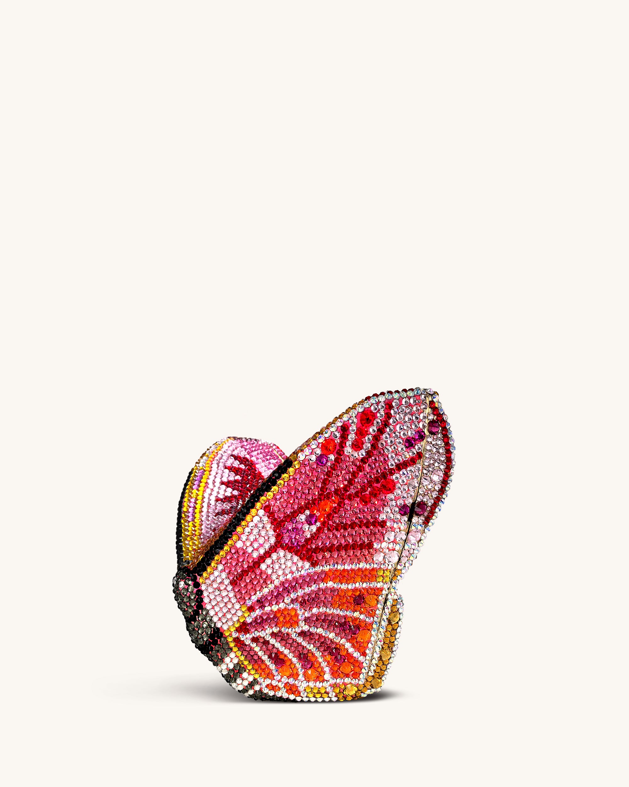 Paisley Crystal Butterfly Clutch - Multicolor